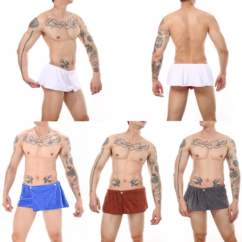 Men's Wearable Bath Towel Shorts