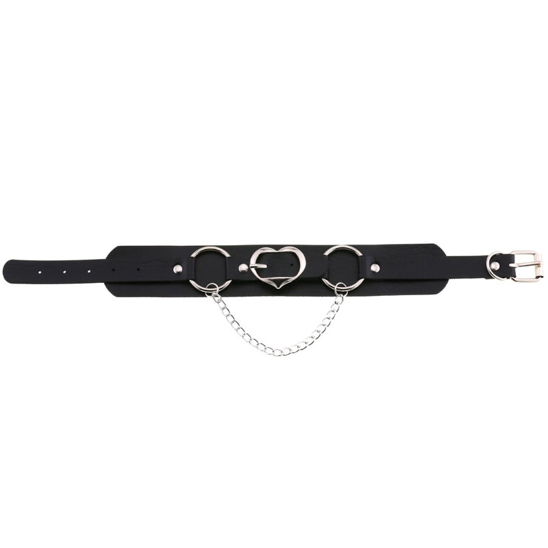 Punk Sweetheart Leather Double Layer Choker
