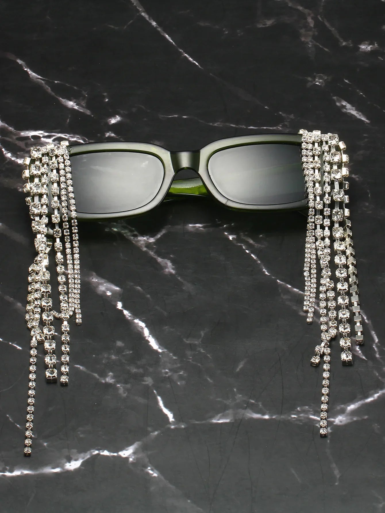 Rhinestone Tassel Sunglasses