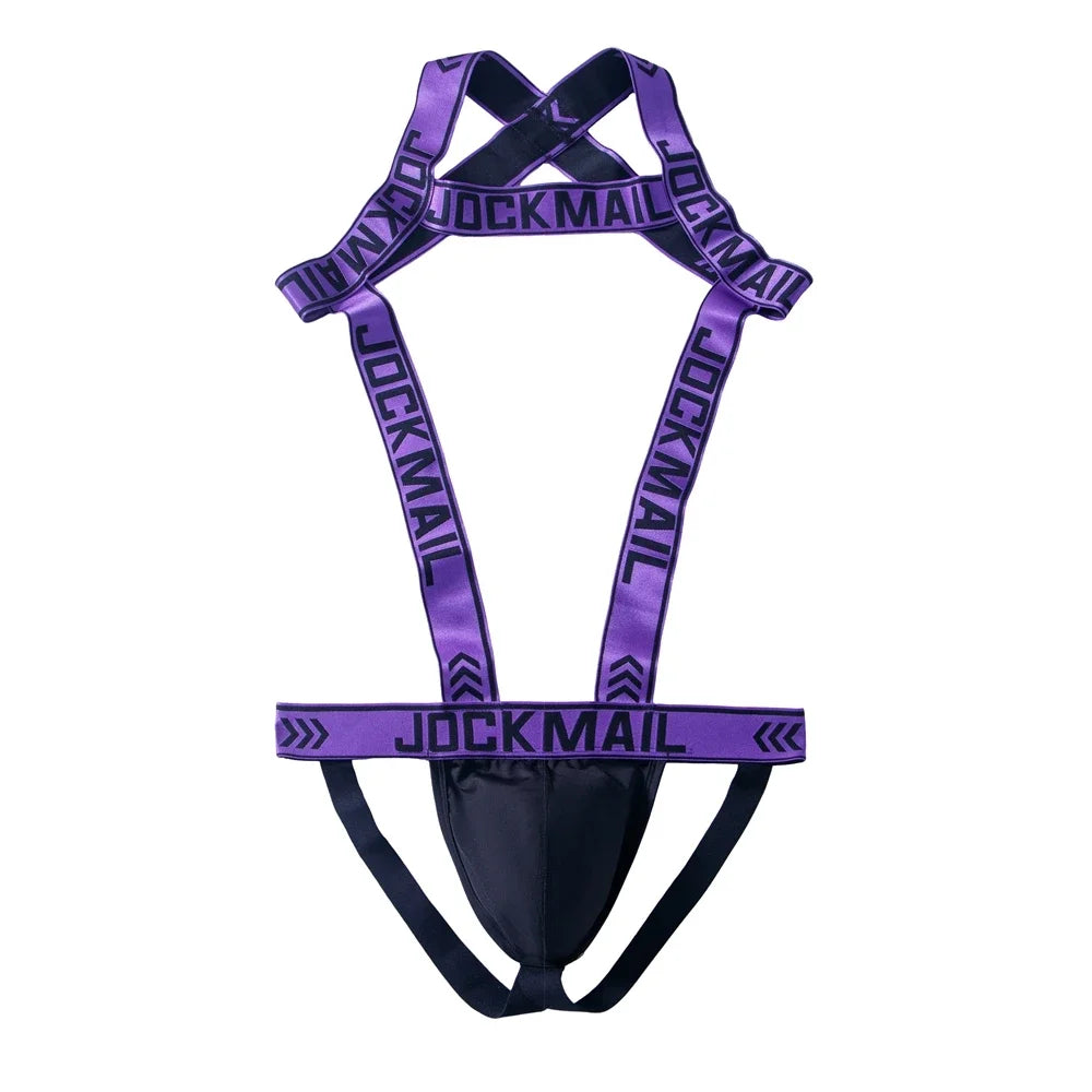 Jockmail Neon Seduction Bodysuit & Thong Harness
