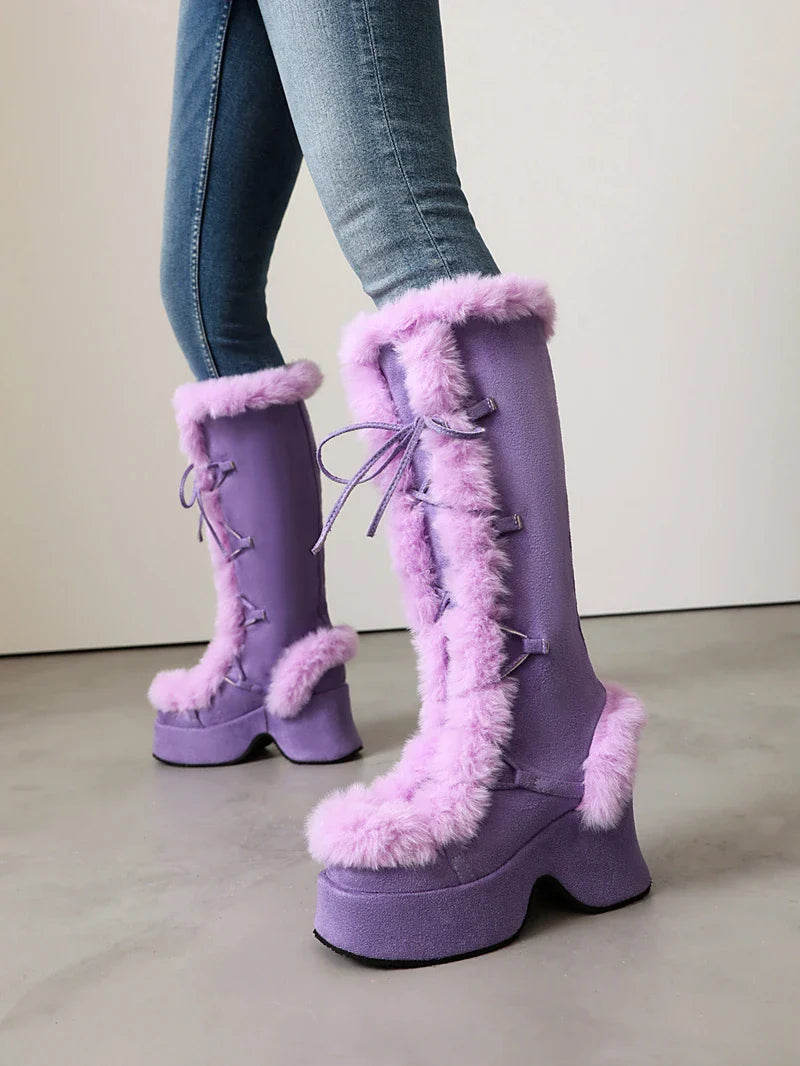 Funky Fur Platform Boots