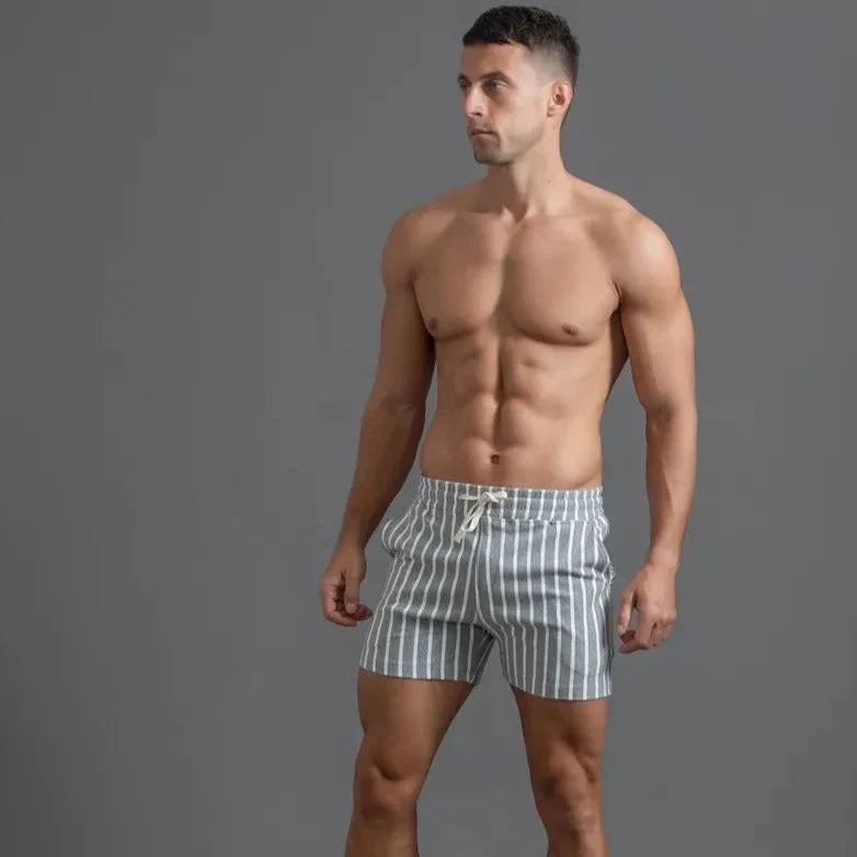 Vertical Stripes Slim Fit Shorts