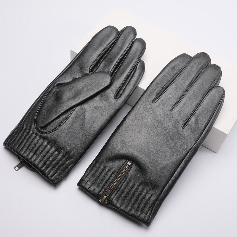 Men's Leather Gloves With Wool Lining
