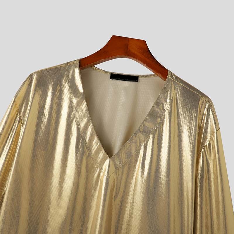 Shiny Streetwear Set (Long Sleeve T-Shirt + Pants)