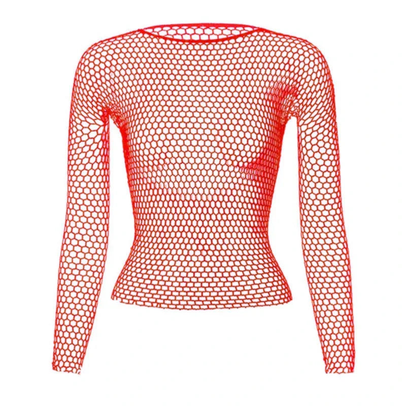 Mystique Long Sleeve Fishnet Tee