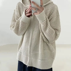 Mesh Hooded Sweatshirt
