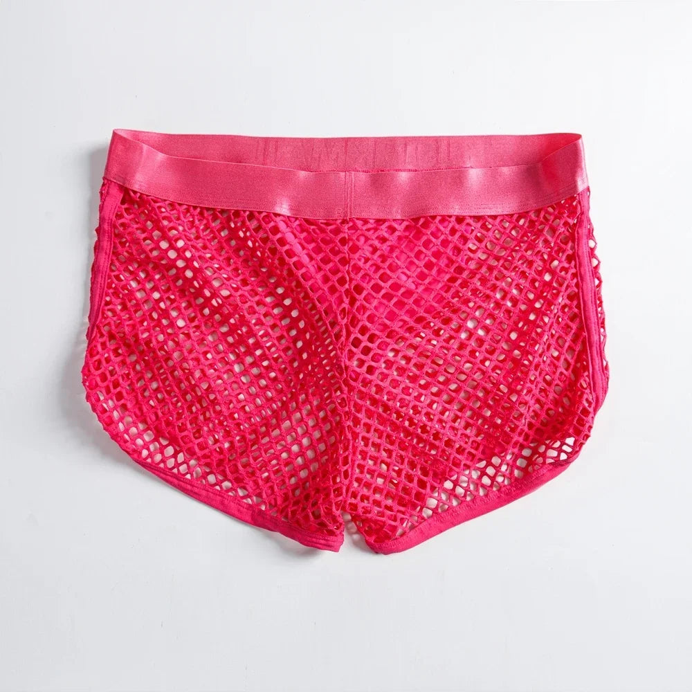 Jockmail Reveal All Fishnet Underwear Shorts