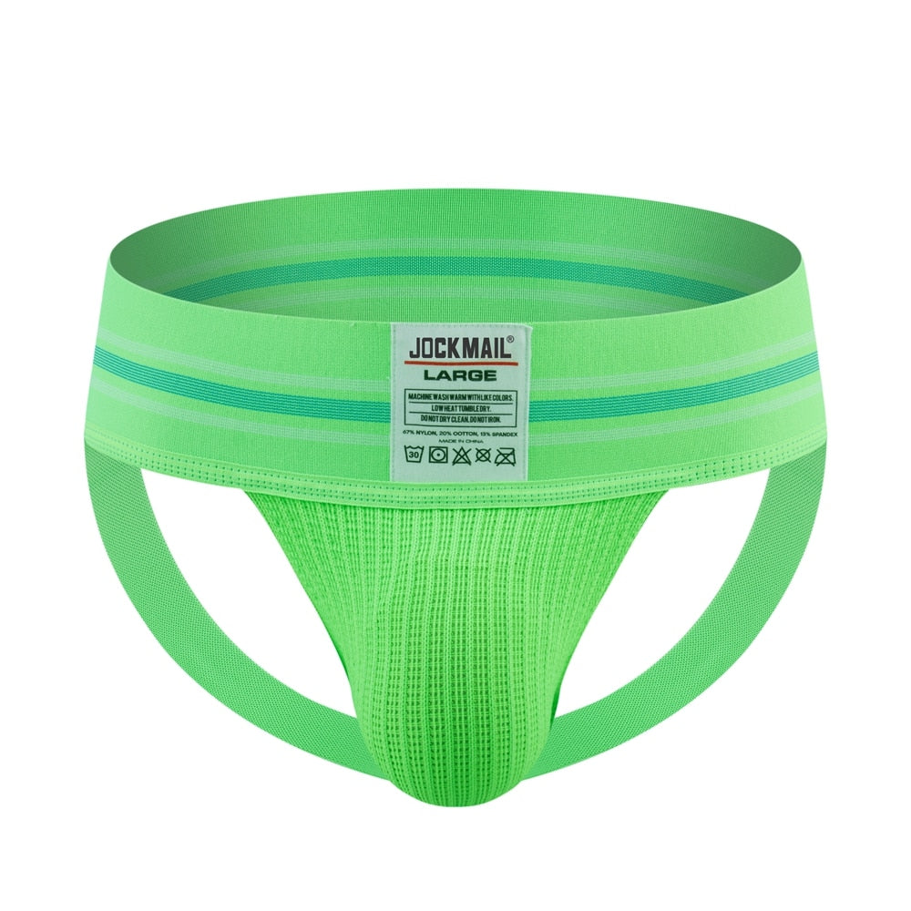 JOCKMAIL Rainbow Wide Waistband Athletic Jockstrap