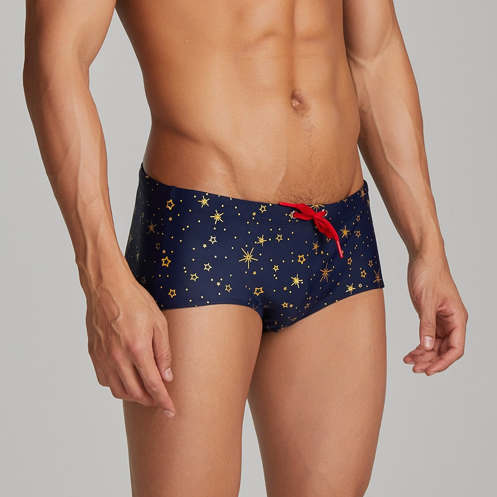 Starry Night Low Waist Swim Trunks