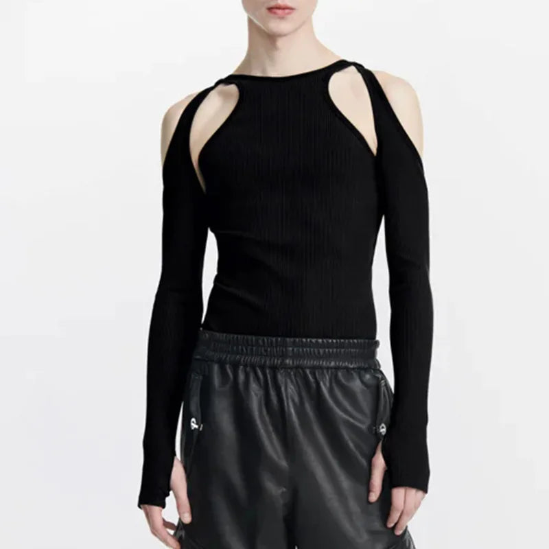 Men's Cut-Out Sexy Stretch Skinny T-Shirt