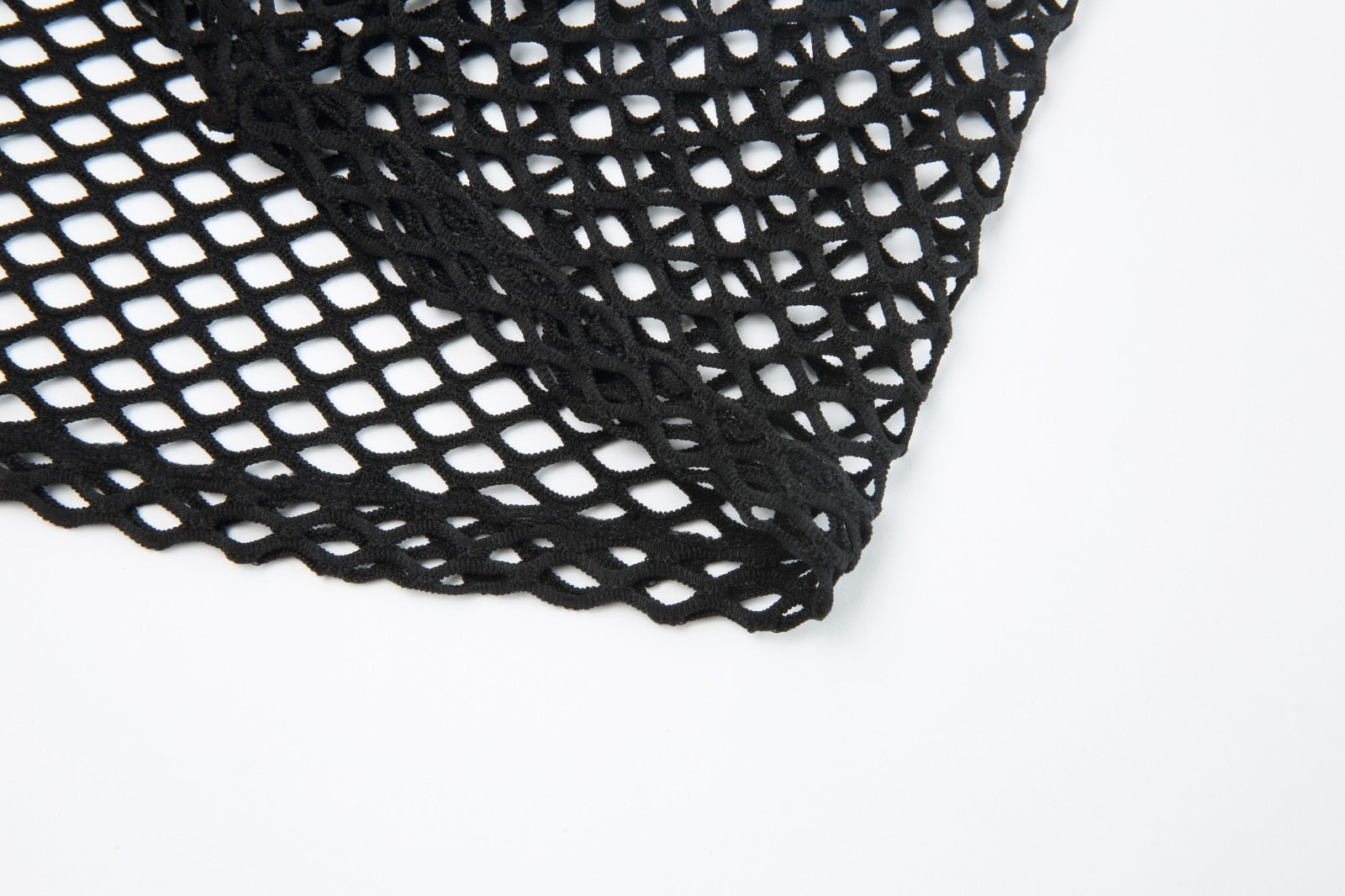 Black Fishnet Crop Top