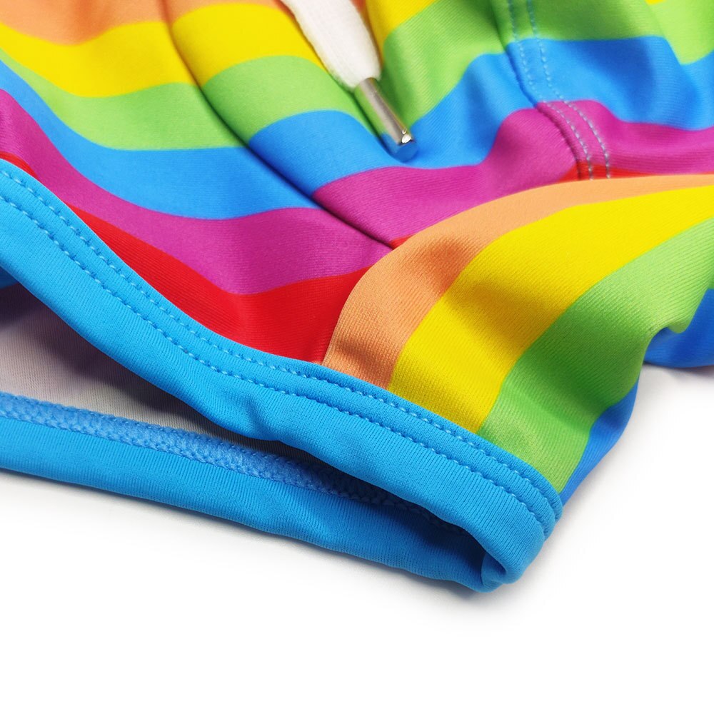 Rainbow Pride Drawstring Swim Trunks