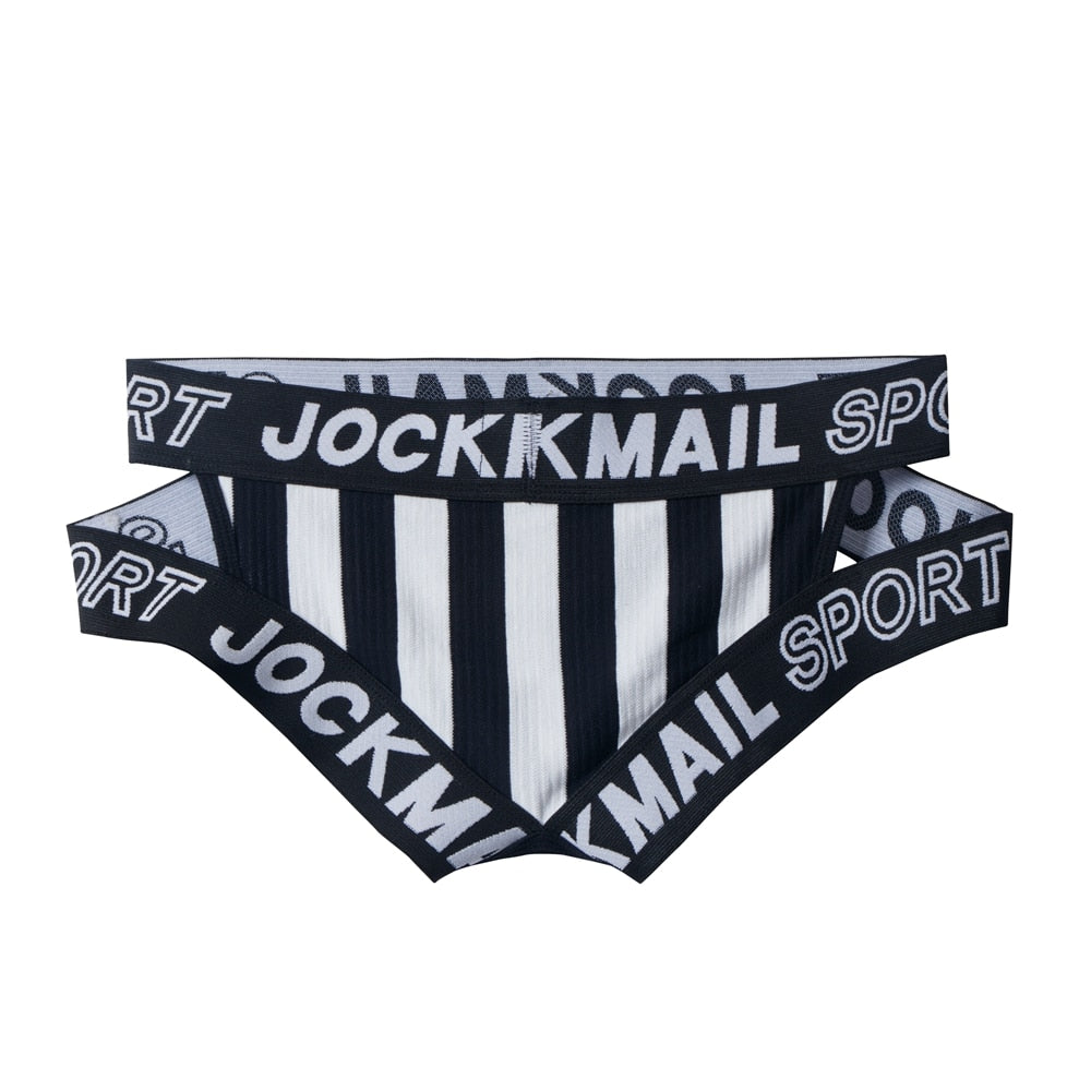 JOCKMAIL Striped & Strapped Briefs