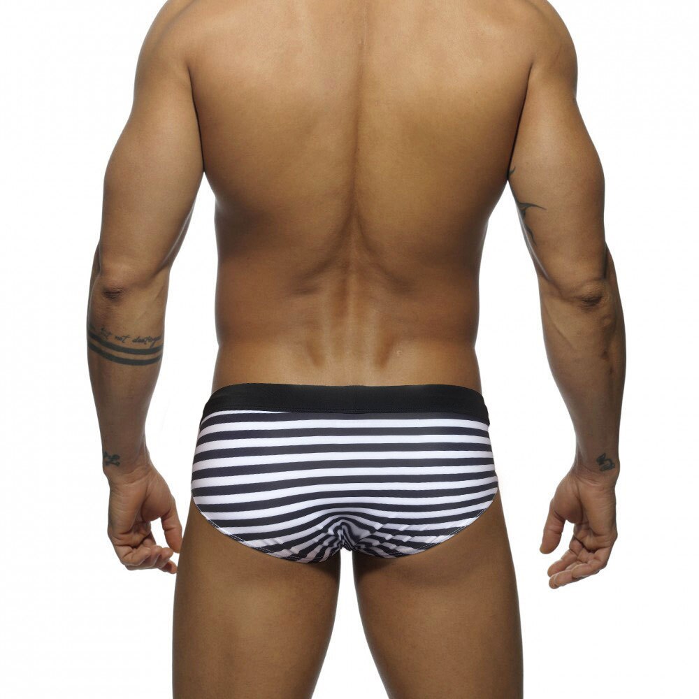Striped Bowtie Swim Briefs