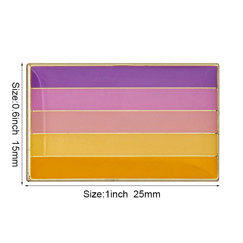 Trixic / Orbisian Pride Flag Enamel Pin