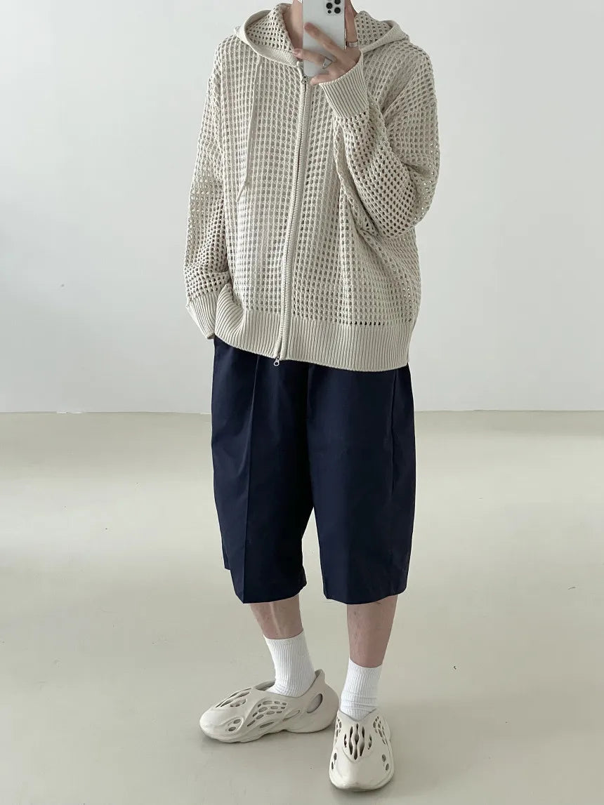 Mesh Hooded Sweatshirt