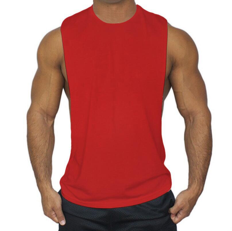 Men's Solid Color Sports Fitness Vest