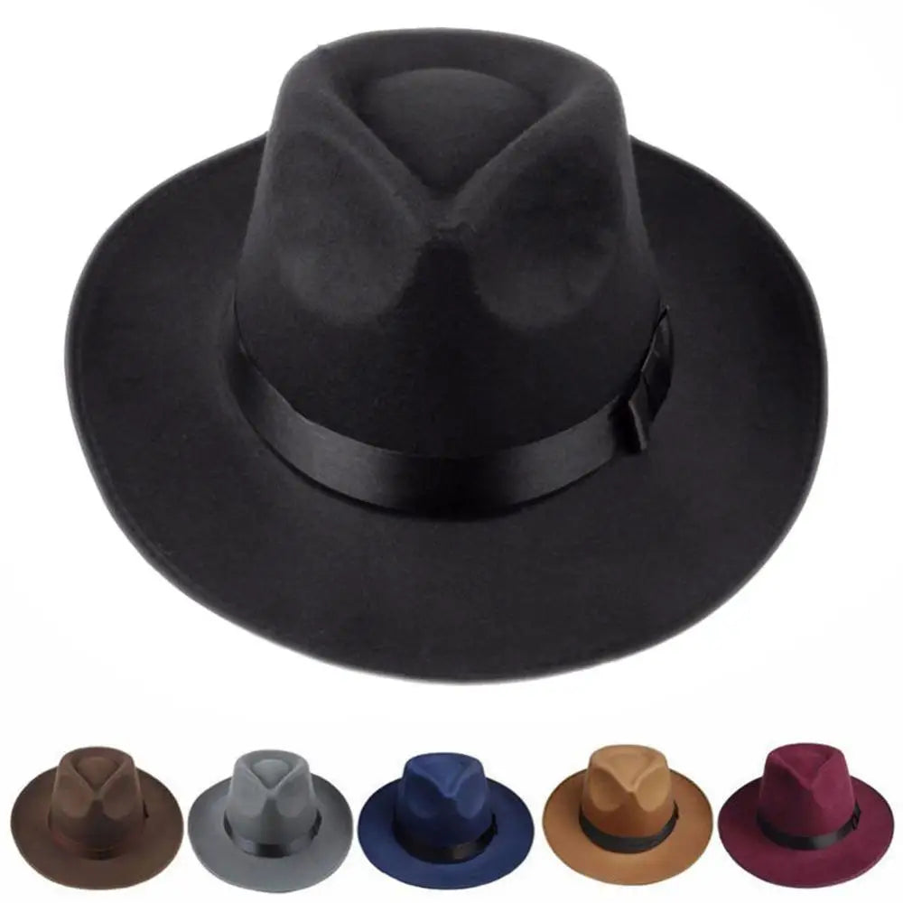 Jazz Fedora Wide Brim Hat