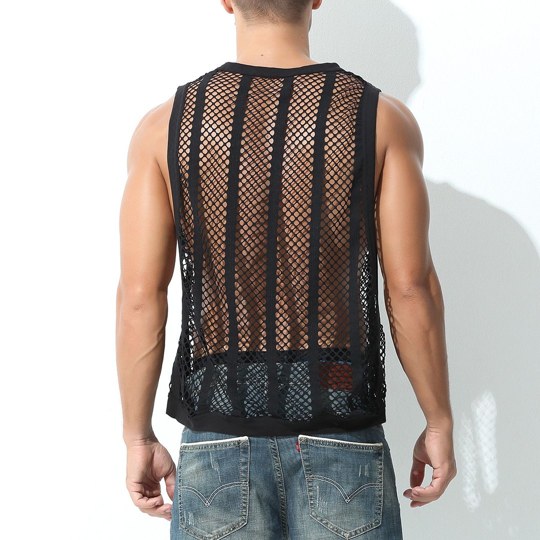 Fishnet Sleeveless Tank Top