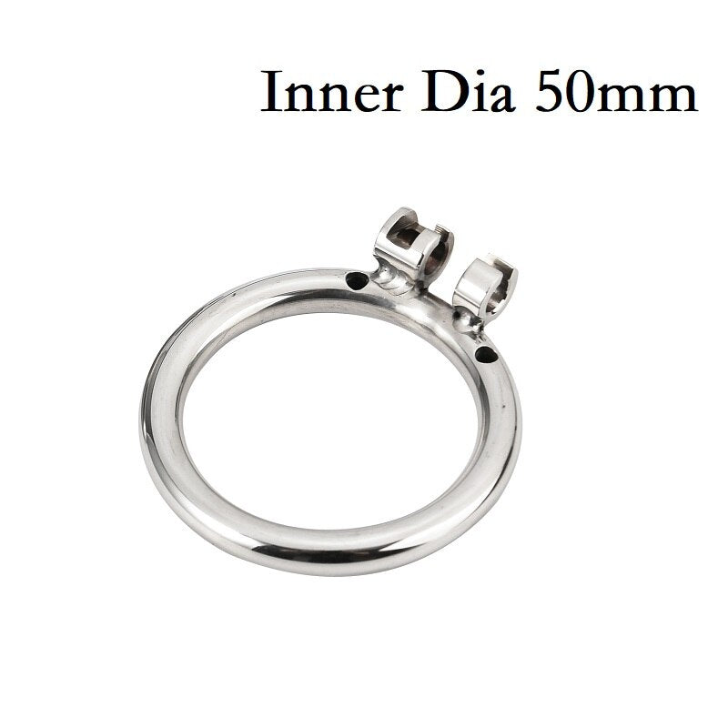 Stainless Steel Caged Lion Chastity Lock With Key