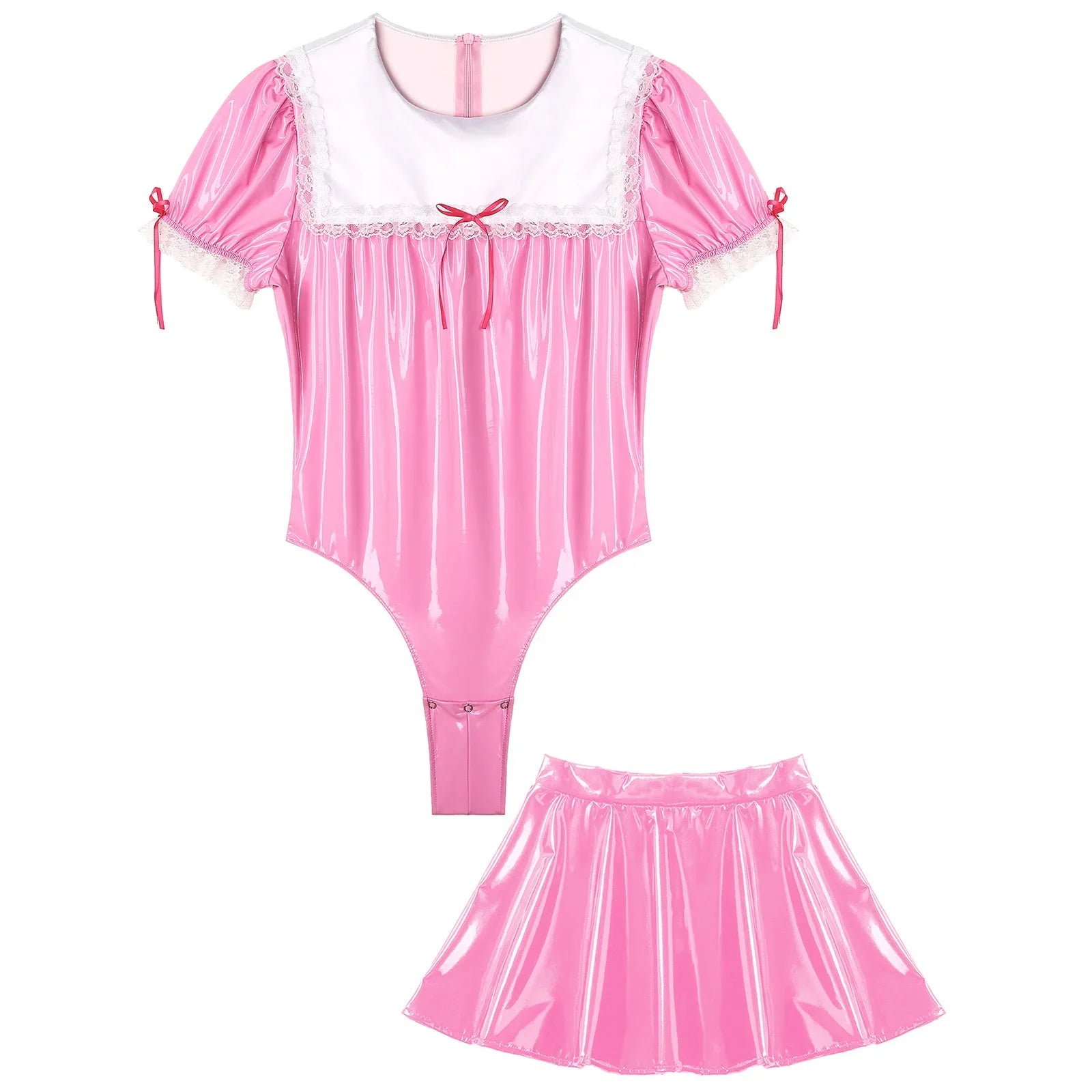 Gender-Bend & Snap! Leather Maid Look Costume