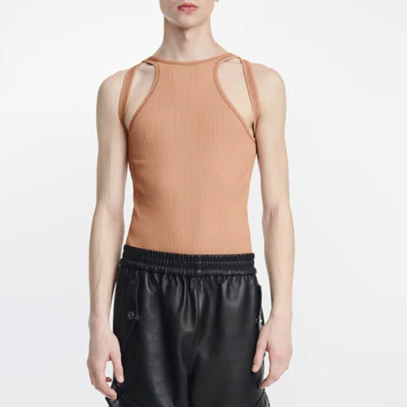 Men's Cut-Out Sexy Stretch Skinny T-Shirt