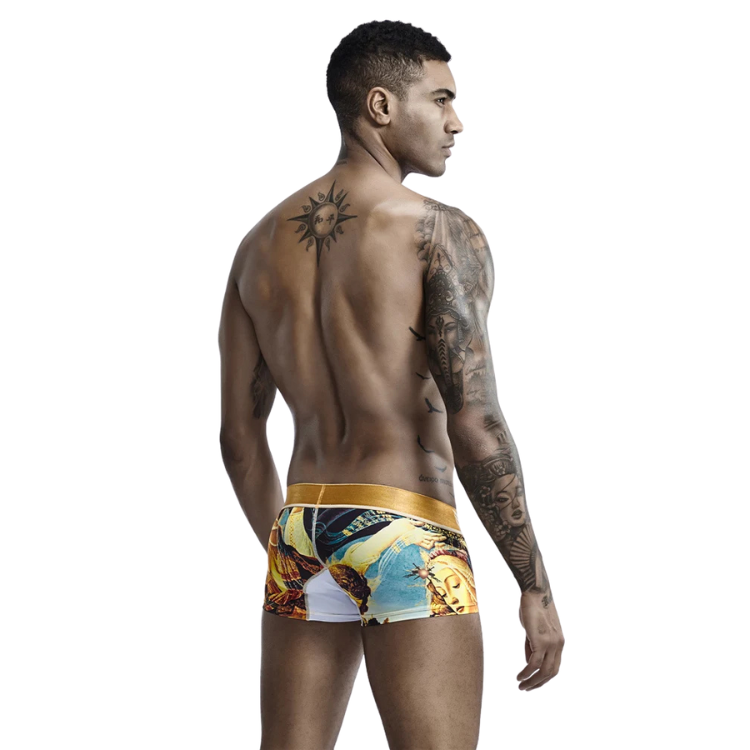SEOBEAN Luxe Print Silk Low-Waist Boxers