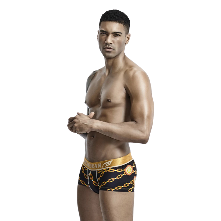 SEOBEAN Luxe Print Silk Low-Waist Boxers