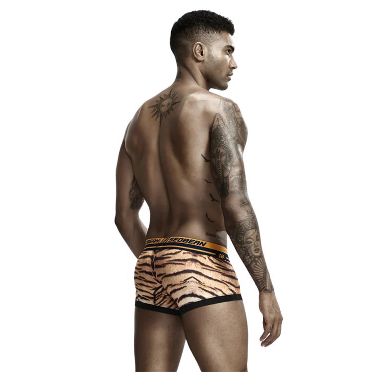 SEOBEAN Luxe Print Silk Low-Waist Boxers