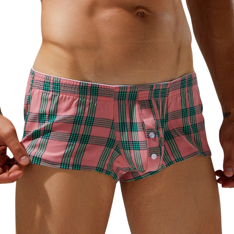 SEOBEAN Plaid Luxe Cotton Shorts