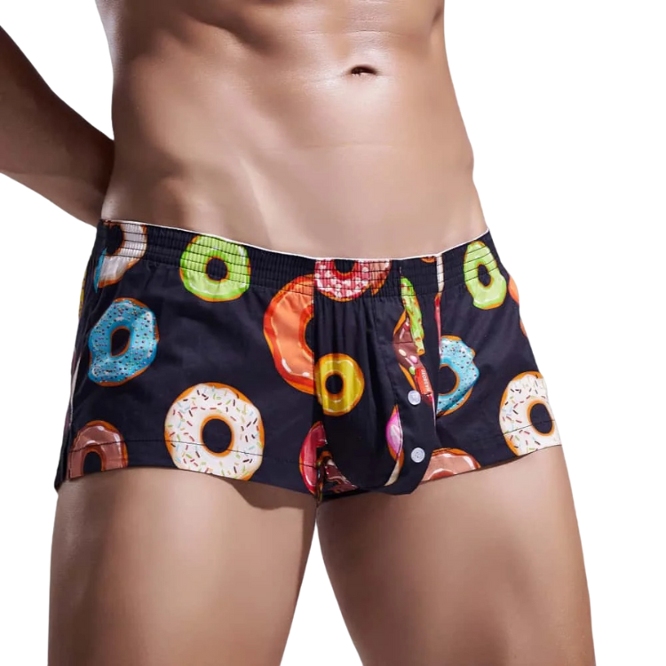 SEOBEAN Playful Donut Cotton Boxers