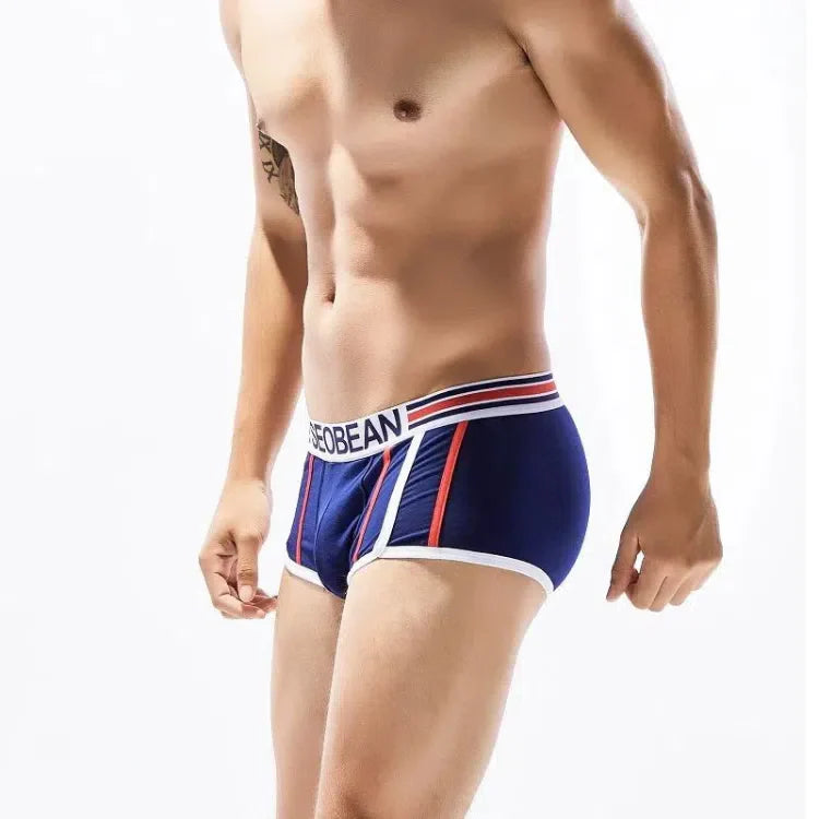 SEOBEAN Racing Stripes Low Rise Boxer Briefs
