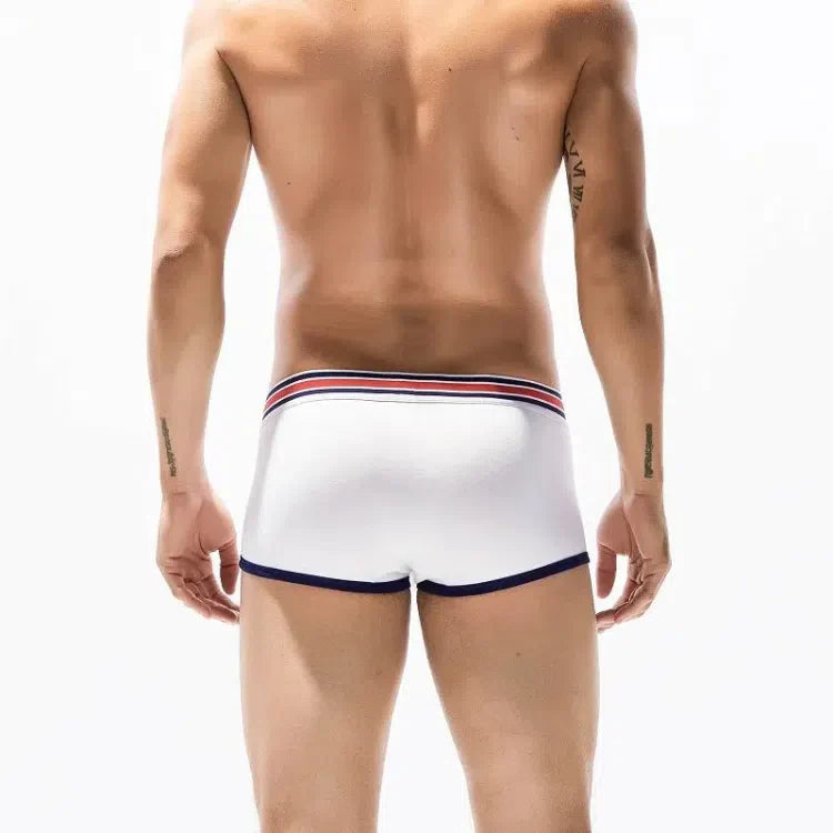 SEOBEAN Racing Stripes Low Rise Boxer Briefs