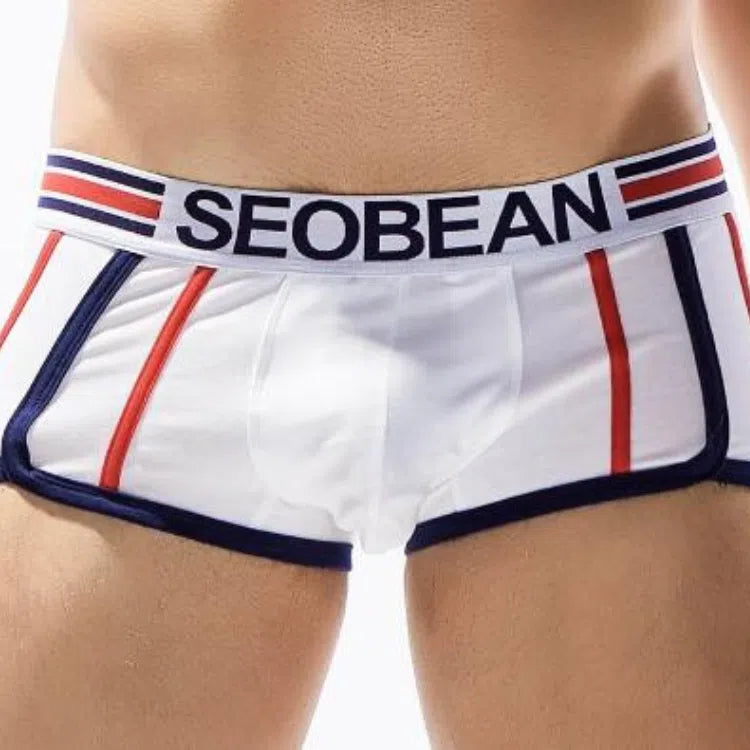 SEOBEAN Racing Stripes Low Rise Boxer Briefs
