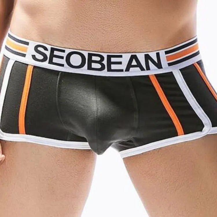 SEOBEAN Racing Stripes Low Rise Boxer Briefs