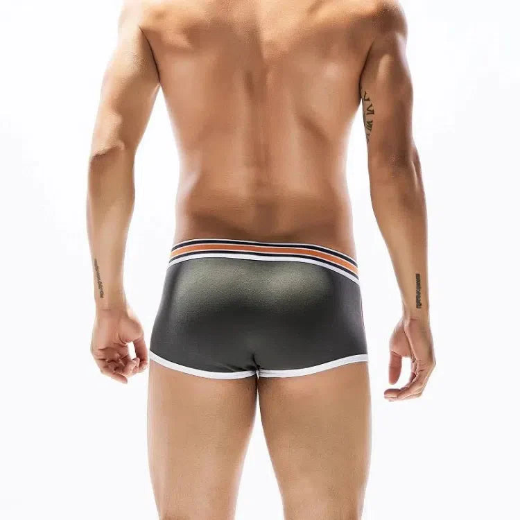SEOBEAN Racing Stripes Low Rise Boxer Briefs