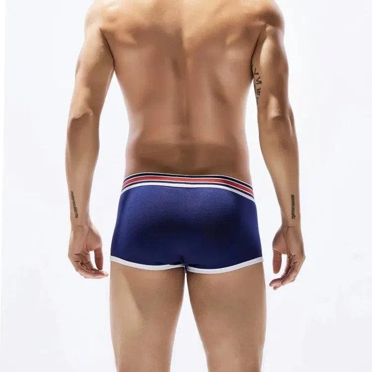 SEOBEAN Racing Stripes Low Rise Boxer Briefs