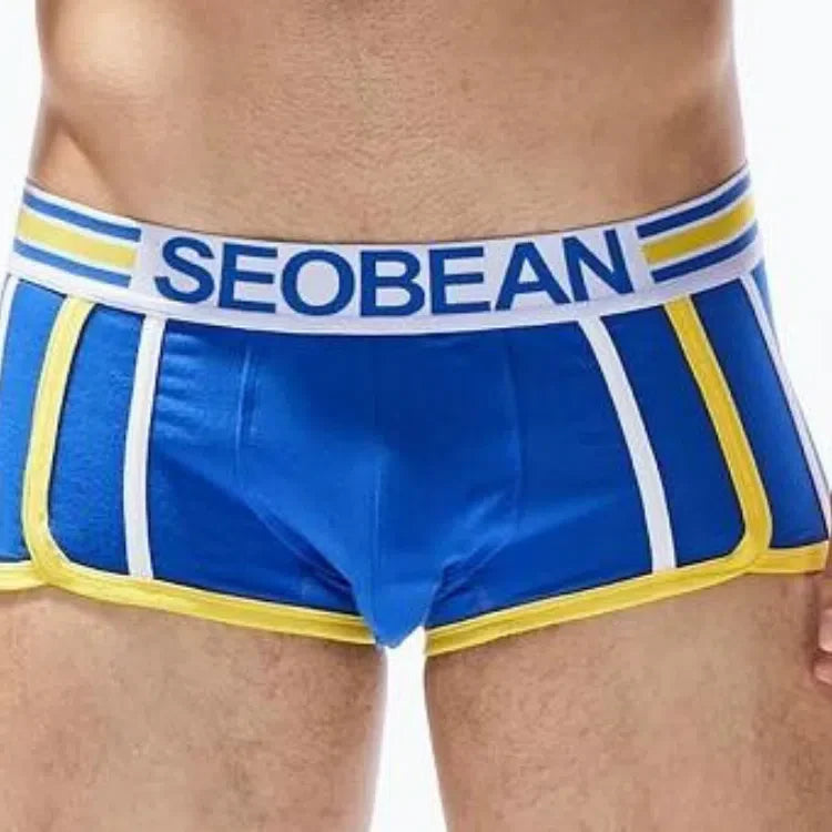 SEOBEAN Racing Stripes Low Rise Boxer Briefs