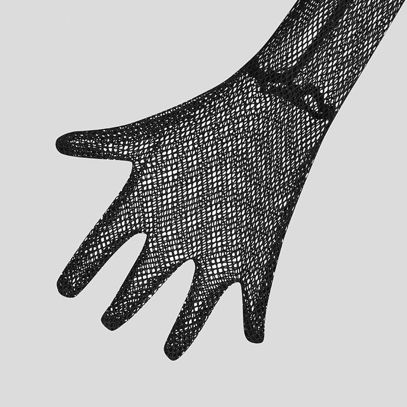 Sexy Mesh Gloved Bodysuit