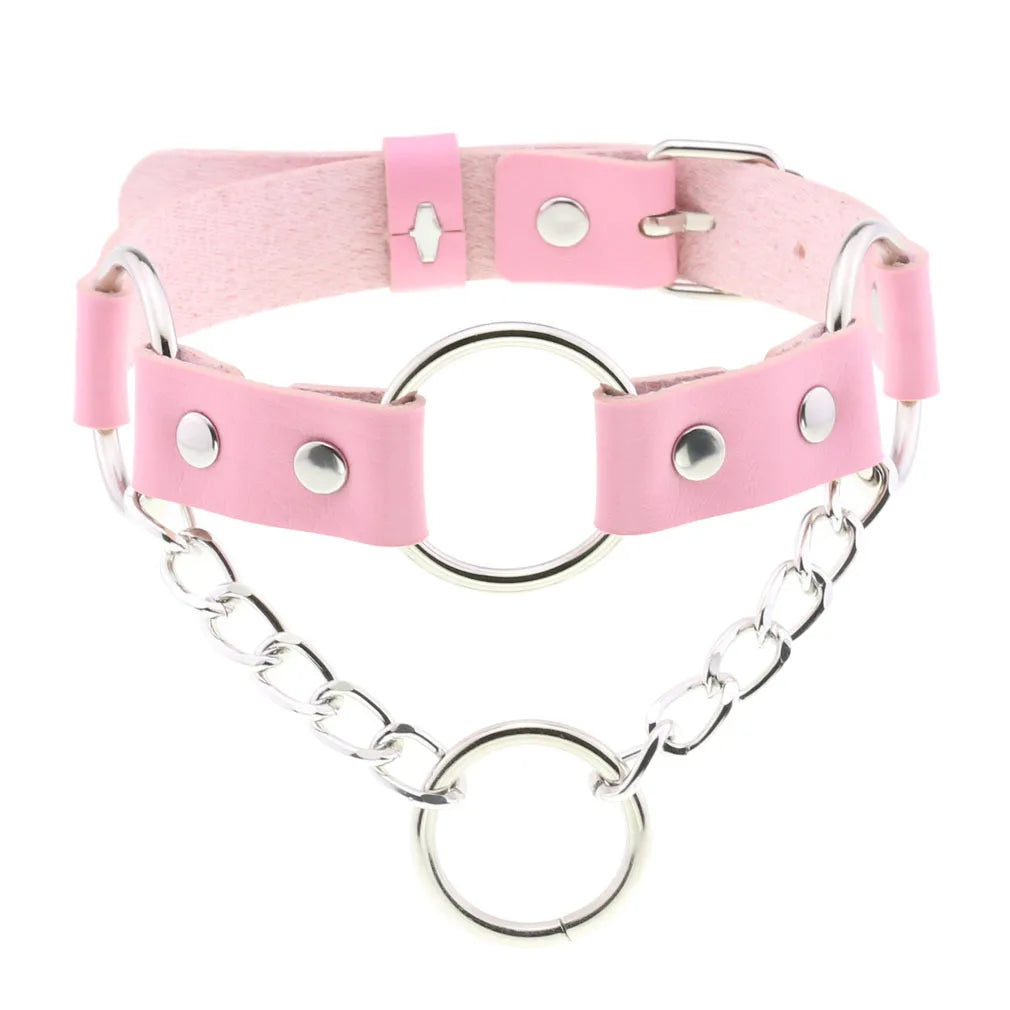 Femme Pink Punk Chokers