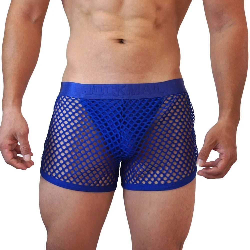 Jockmail Reveal All Fishnet Underwear Shorts