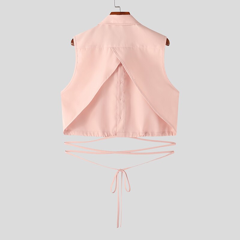 Sexy Lace-Up Backless Crop Top
