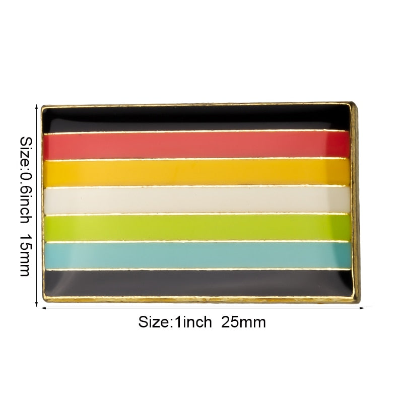 Queer Pride Flag Enamel Pin