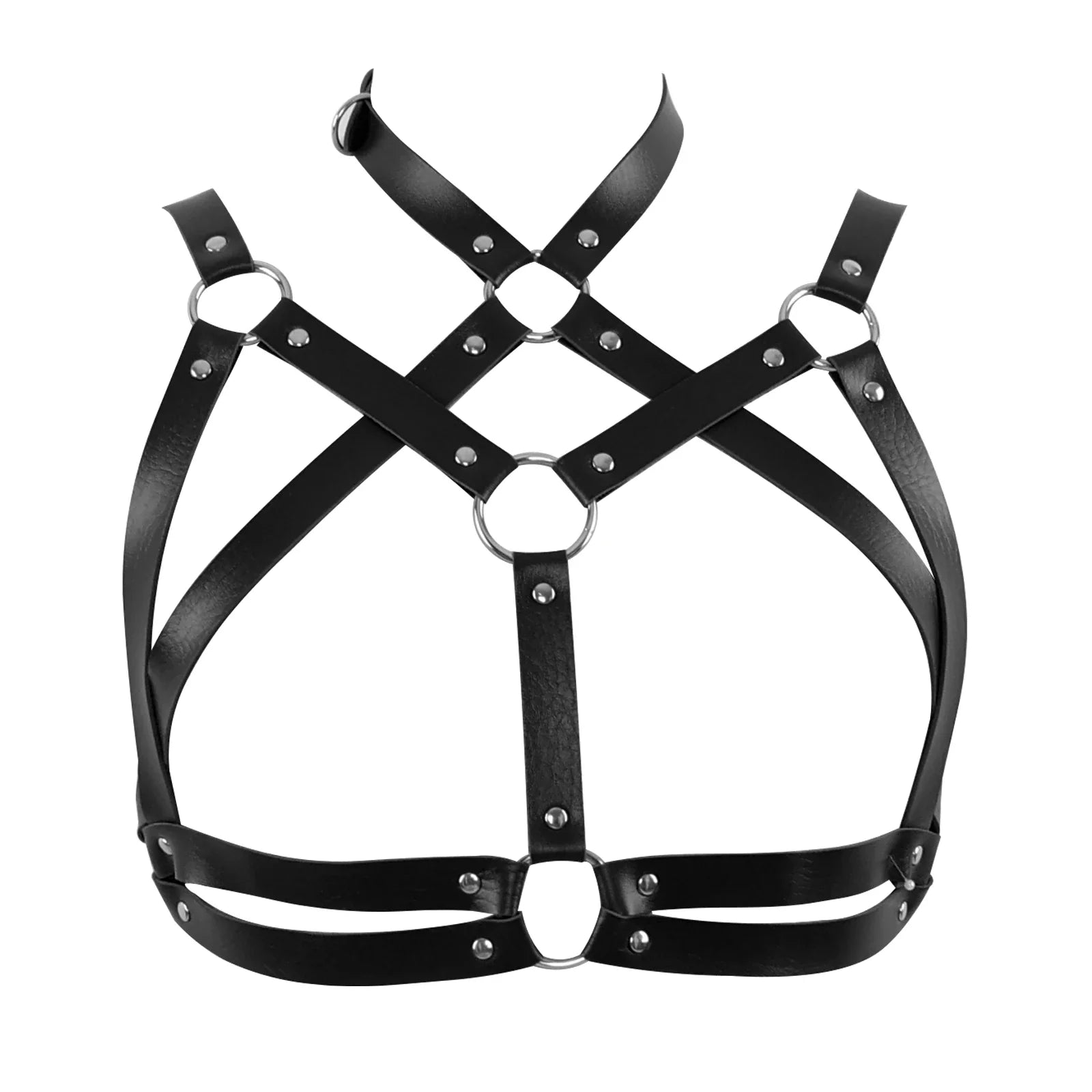 Rebel Rave Rivet Crop Harness Top