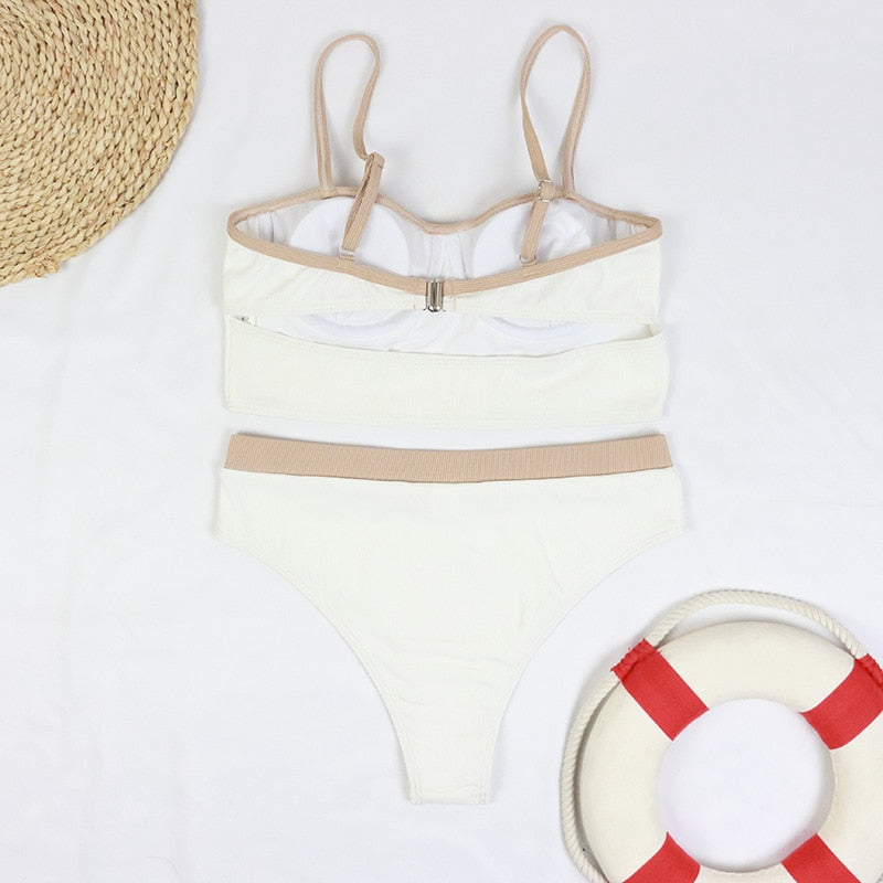Retro Push Up High Waisted Bikini Set