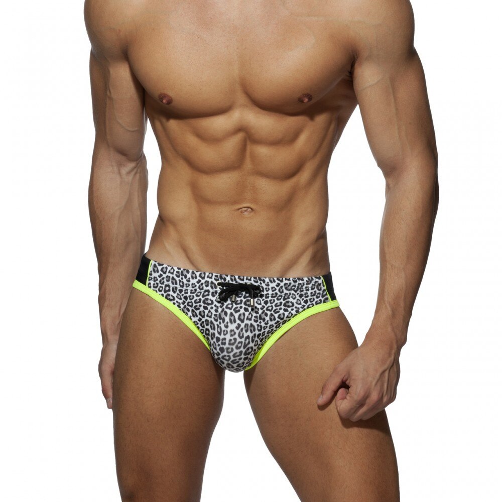 Leopard Print Swim Briefs
