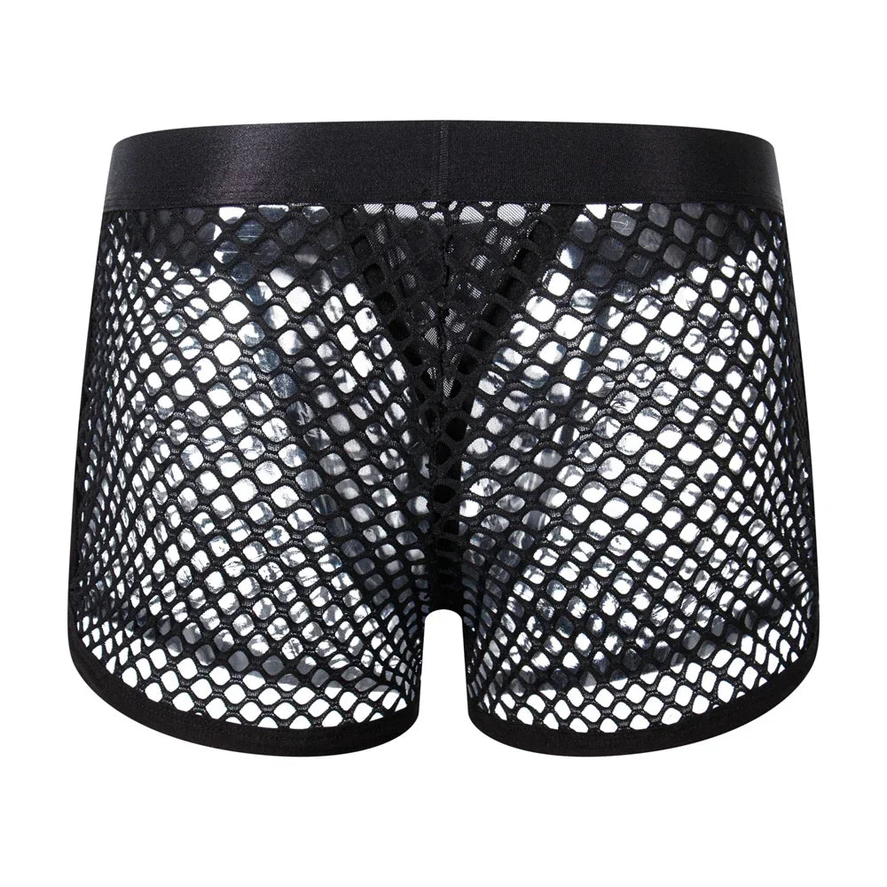 Jockmail Reveal All Fishnet Underwear Shorts