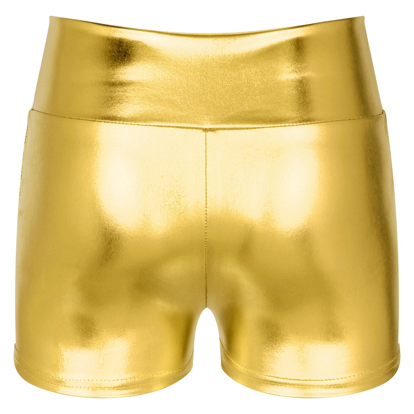 Metallic High Waisted Booty Shorts