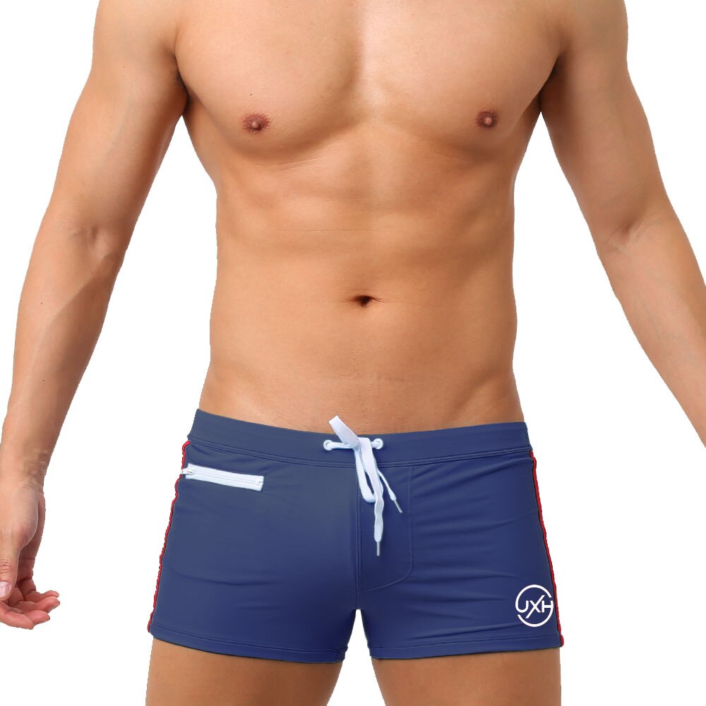 Quick Drying Swim Trunks With Zipper Pocket