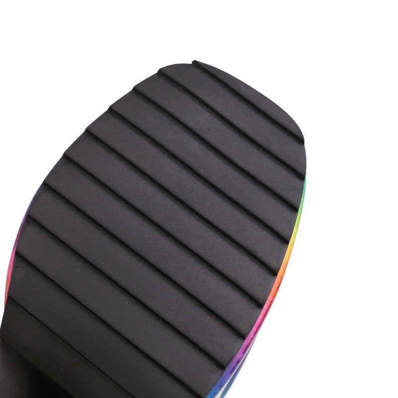 Chic Rainbow Platform Heels